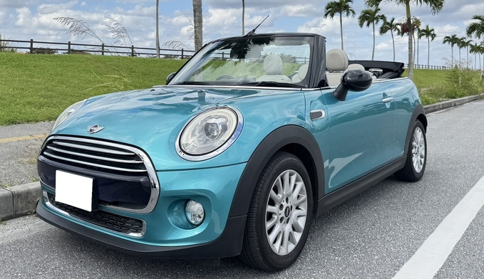 【MINIオープンカー】おしゃれで可愛い愛されボディ!Bluetooth対応・充電器・チャイルドシート無料貸出し!